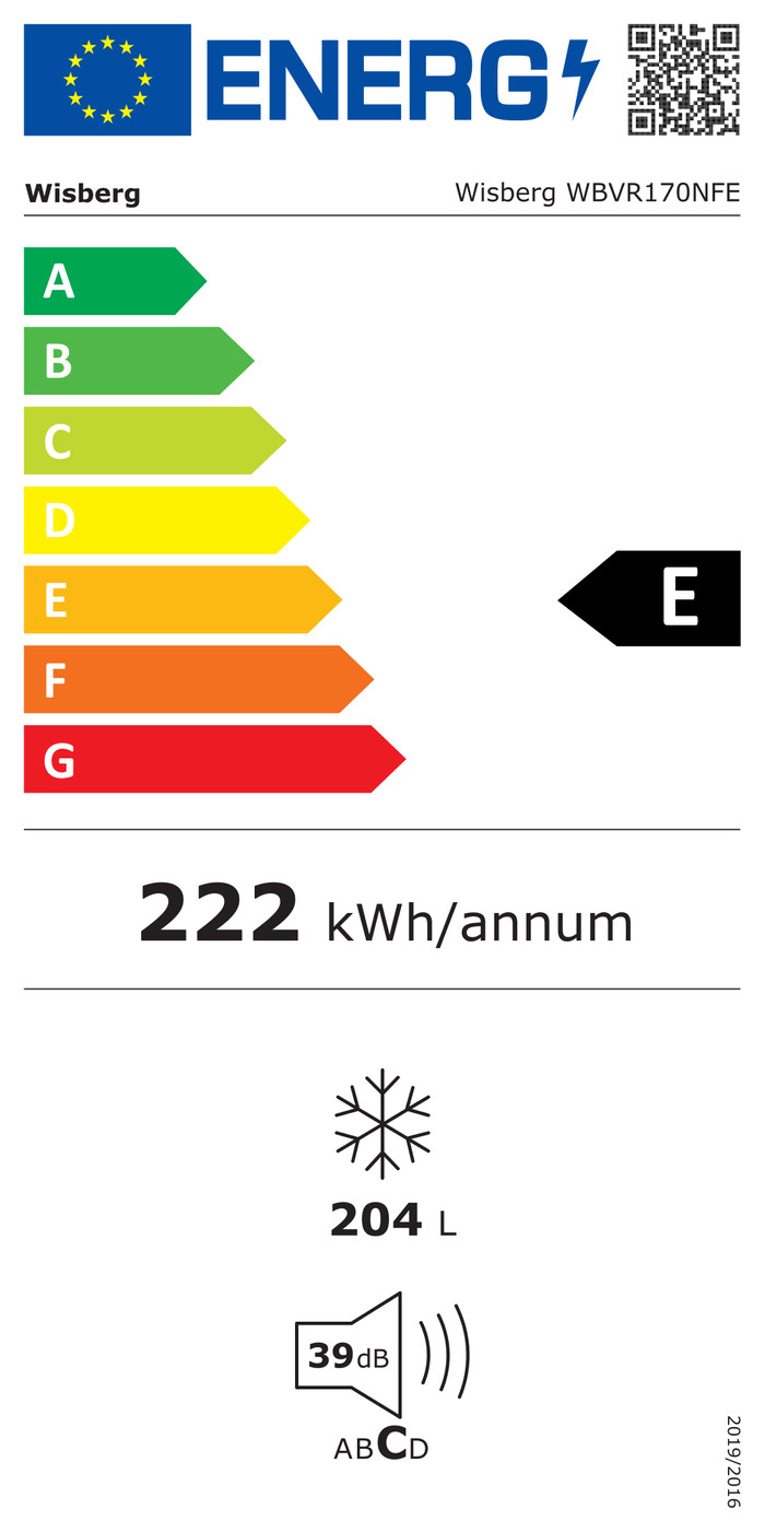 Wisberg WBVR170NFE energielabel