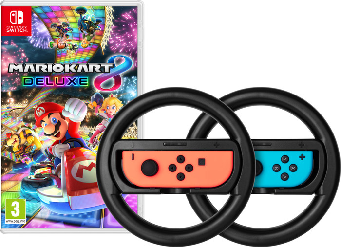 Mario Kart 8 Deluxe + BlueBuilt Stuurtjes voor Nintendo Switch Main Image