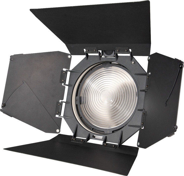 Nanlite FL-20G Fresnel Lens with Barndoors (Bowens mount) front