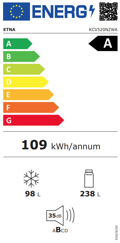 ETNA KCV520NZWA energy label
