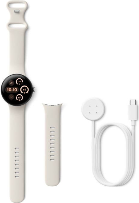 Google Pixel Watch 3 Silver/Cream 41mm detail