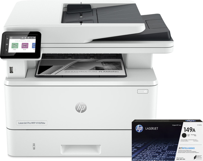 HP LaserJet Pro MFP 4102fdw + 1 extra zwarte toner Main Image