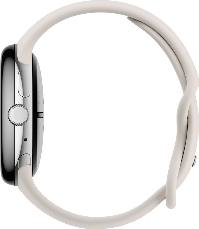 Google Pixel Watch 3 Zilver/Crème 45mm rechterkant