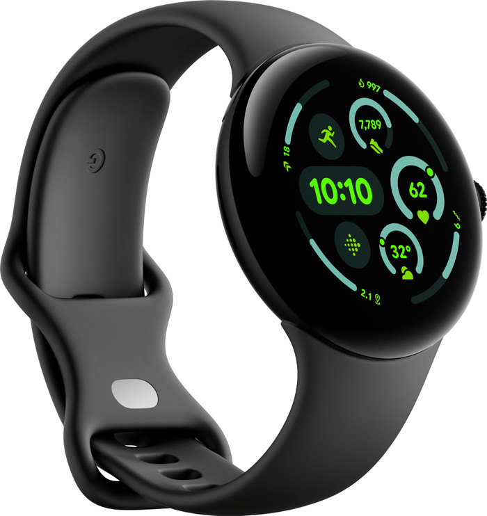 Google Pixel Watch 3 Black 45mm left side