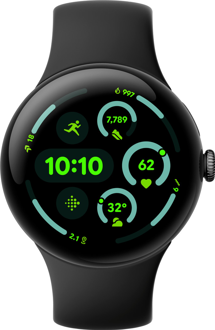Google Pixel Watch 3 Black 45mm front