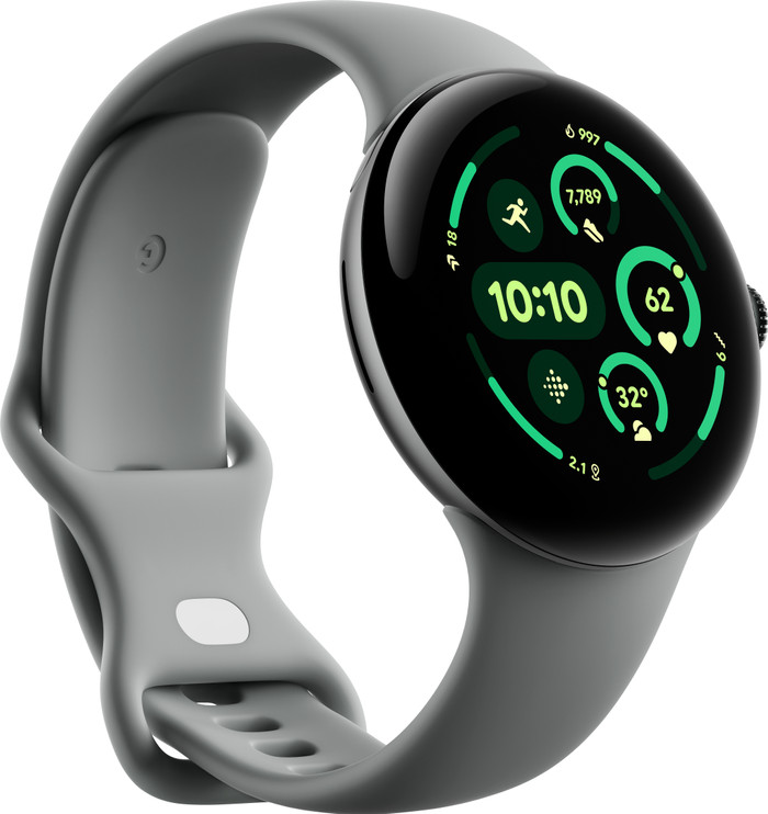 Google Pixel Watch 3 Gray 45mm left side