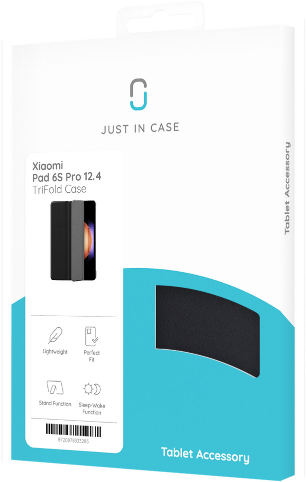 Just in Case Tri-Fold Xiaomi Pad S6 Pro Book Case Schwarz verpackung