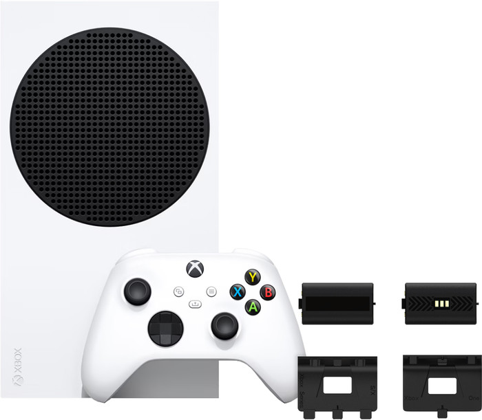 Xbox Series S + 3 Months Game Pass Ultimate Bundle + BlueBuilt Rechargeable Batteries Main Image