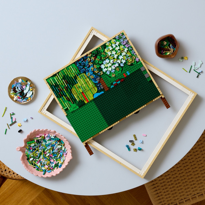 LEGO Art Claude Monet: Brug over een vijver met waterlelies 31220 detail