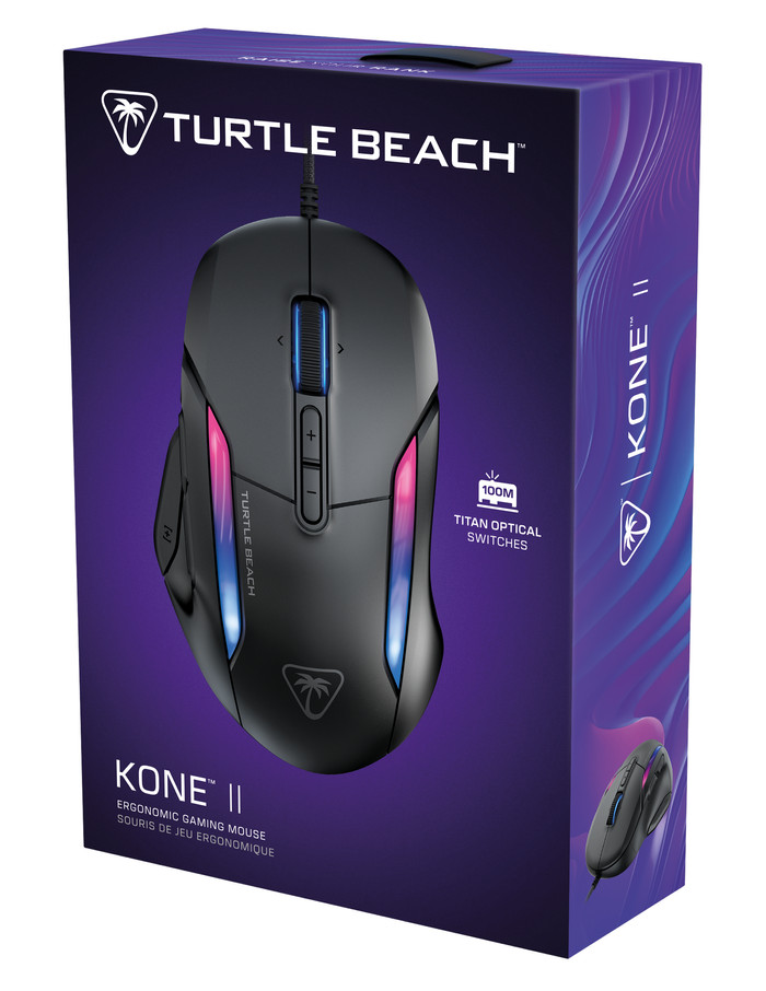 Turtle Beach Kone II Wired Gaming Muis Zwart verpakking