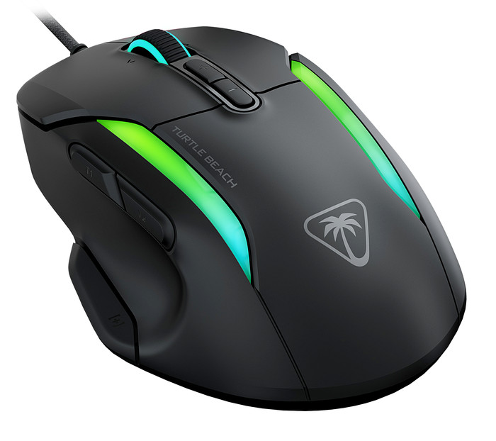 Turtle Beach Kone II Wired Gaming Muis Zwart linkerkant