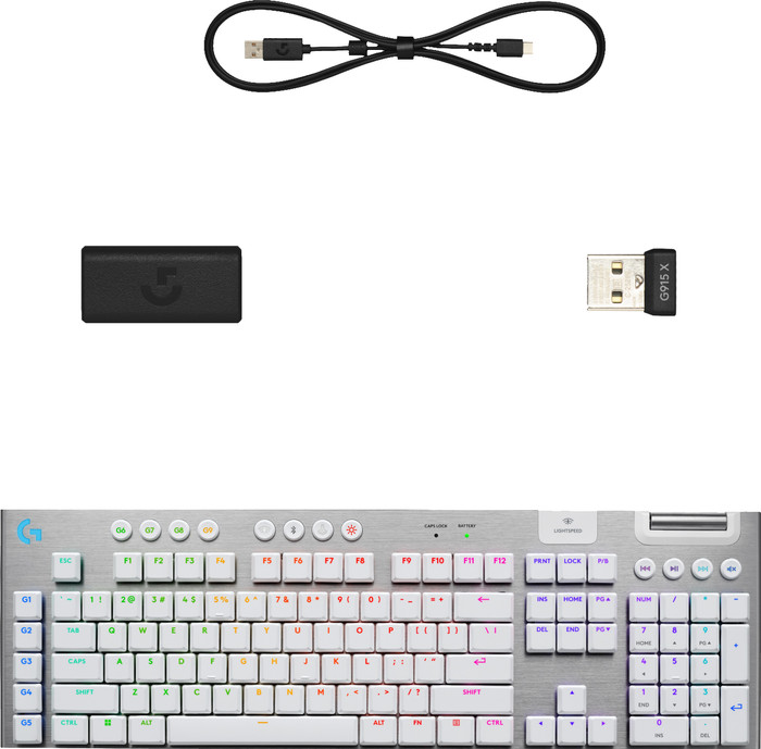 Logitech G915 X Lightspeed Wireless Gaming Toetsenbord Wit Qwerty accessoire
