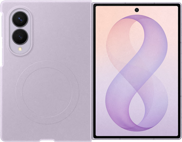 Samsung Galaxy Z Fold 8 Siliconen Back Cover met Magneet Paars Main Image