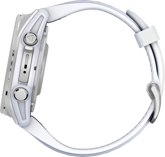 Garmin Fenix 8 Silver/White 43mm left side