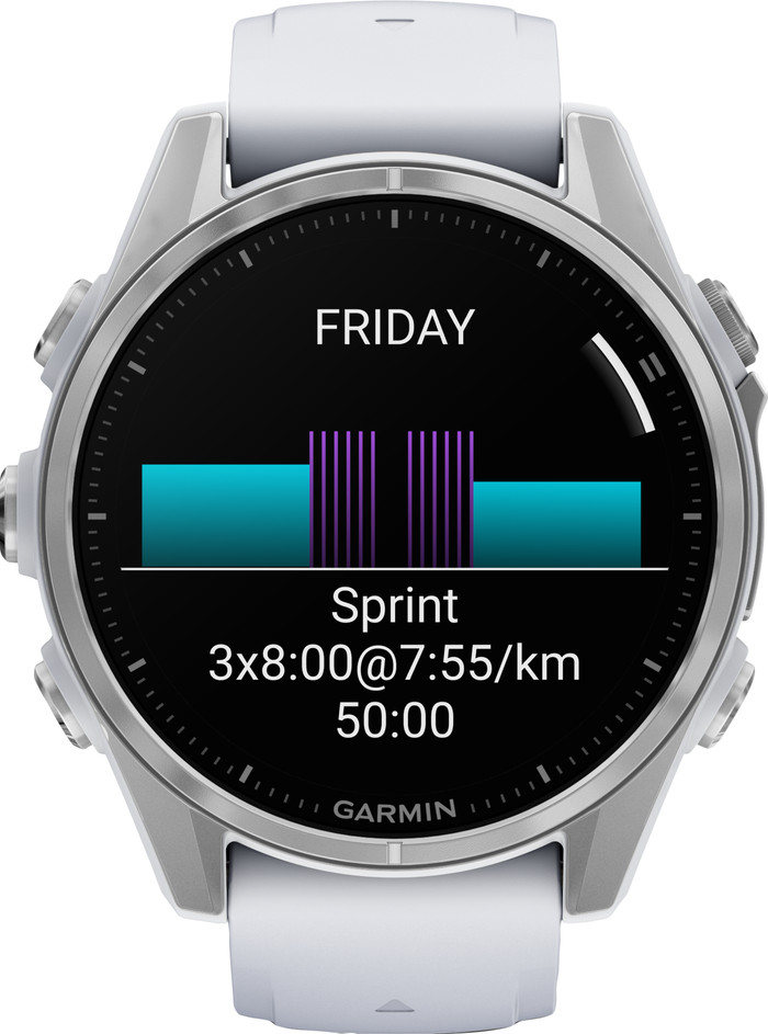 Garmin Fenix 8 Silver/White 43mm front