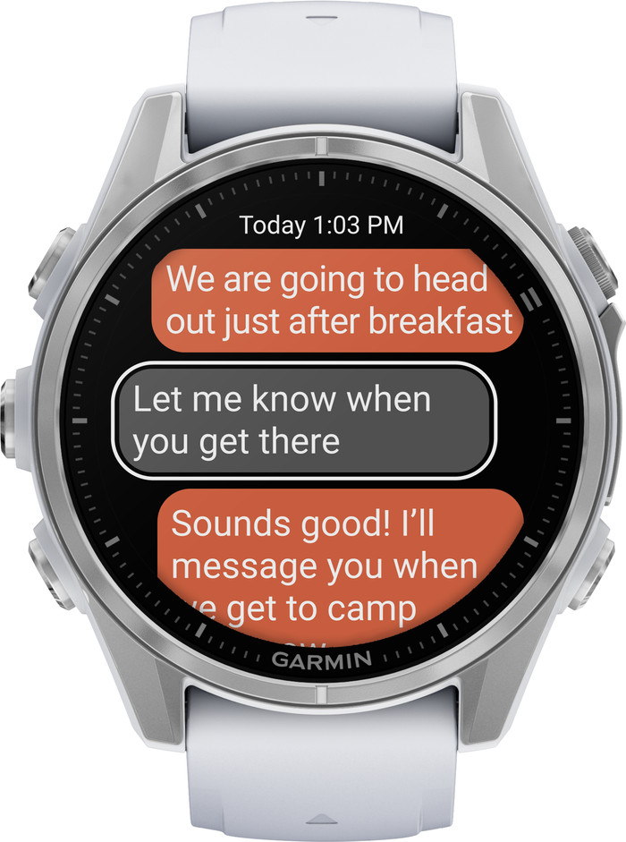 Garmin Fenix 8 Silver/White 43mm front