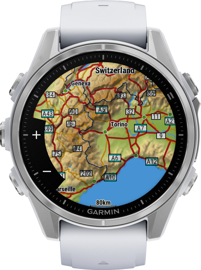 Garmin Fenix 8 Silver/White 43mm front