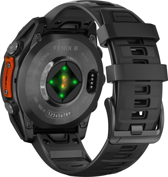 Garmin Fenix 8 Black 47mm back