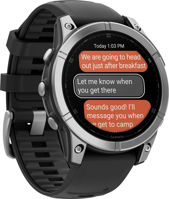 Garmin Fenix E Grijs 47mm linkerkant