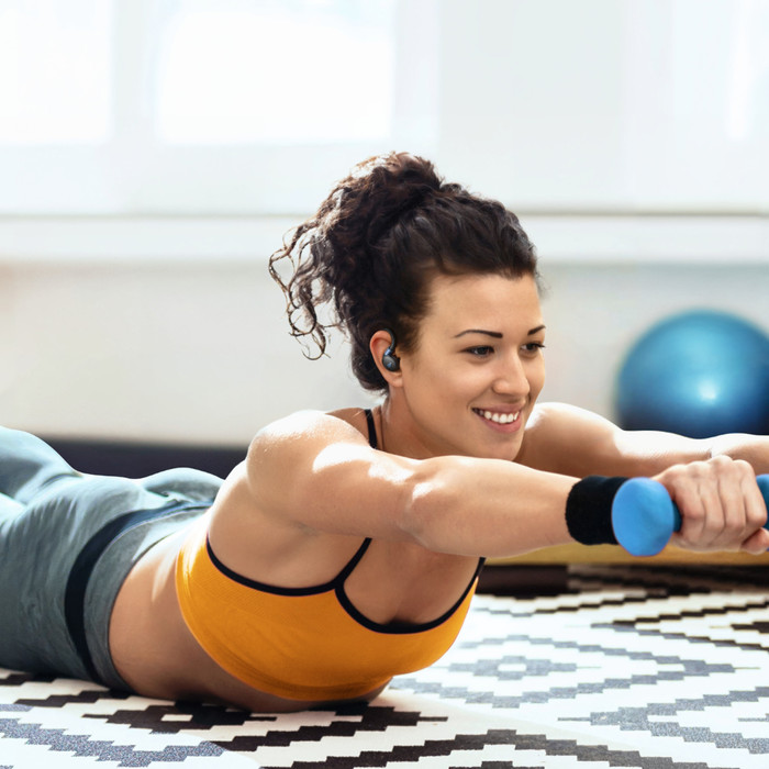 soundcore Sport X20 Zwart product in gebruik