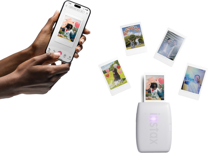 Instax Mini Link 3 Clay White product in use
