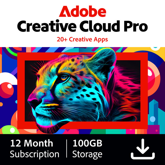 Adobe Creative Cloud Pro 1 Jaar + 100GB Cloudopslag - Digitaal Main Image