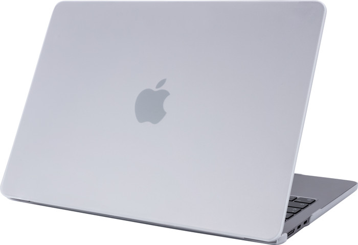 BlueBuilt Hardcase Transparant Mat voor MacBook Air 13,6 inch M2/M3/M4 voorkant
