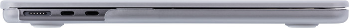 BlueBuilt Hardcase Transparant Mat voor MacBook Air 13,6 inch M2/M3/M4 rechterkant