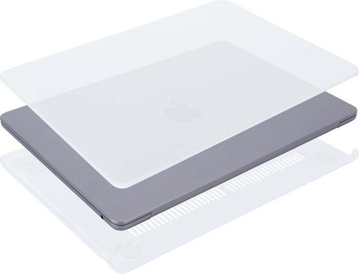 BlueBuilt Hardcase Transparant Mat voor MacBook Air 13,6 inch M2/M3/M4 visual leverancier