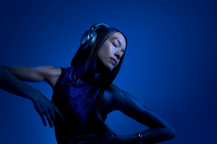 Bose QuietComfort Ultra Headphones Blue product in use