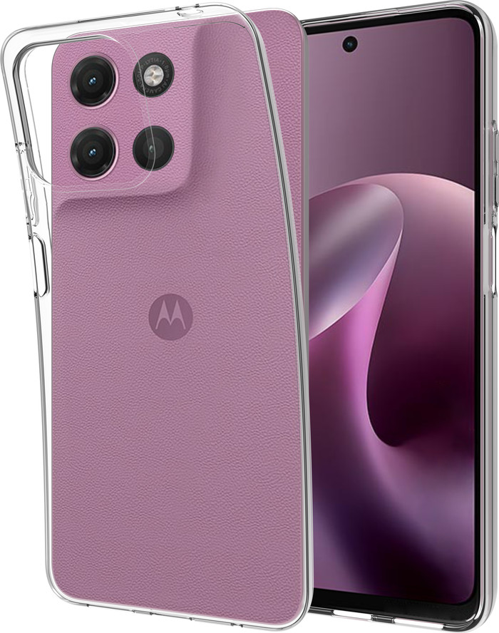Just in Case Soft Design Motorola Moto G17 / G17 Power Back Cover Transparant voorkant