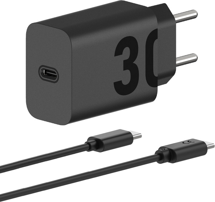 Motorola Power Delivery Oplader 30W Zwart + Usb C Kabel 1m Zwart Kunststof Main Image