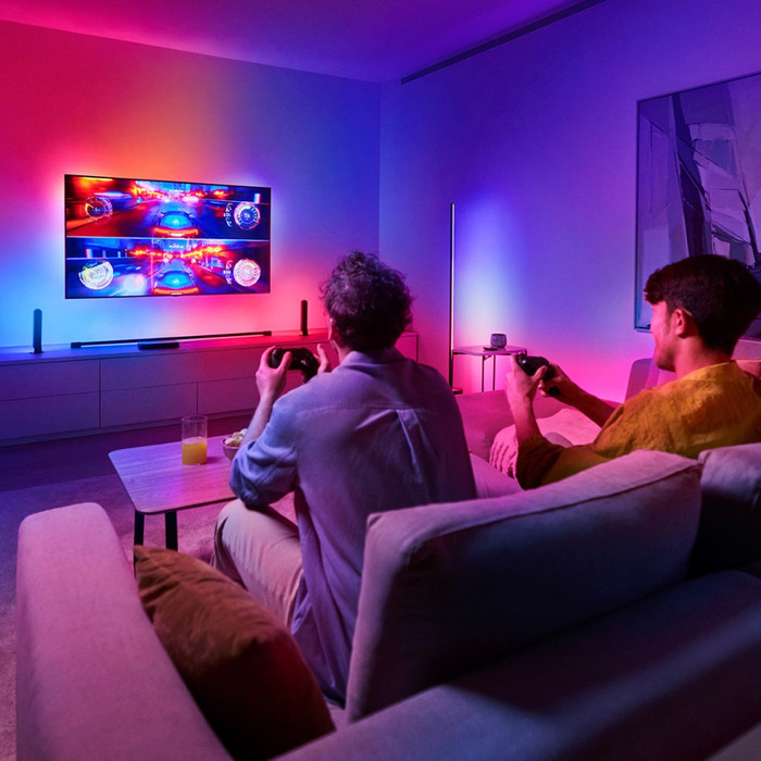 Philips Hue Play HDMI Sync Box 8K produkt in gebrauch