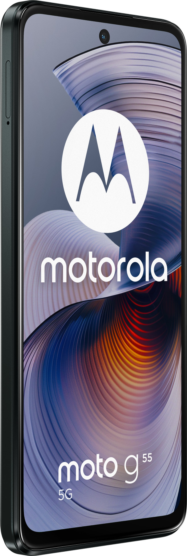 Motorola Moto G55 256GB Zwart 5G + Just in Case Tempered Glass Screenprotector linkerkant