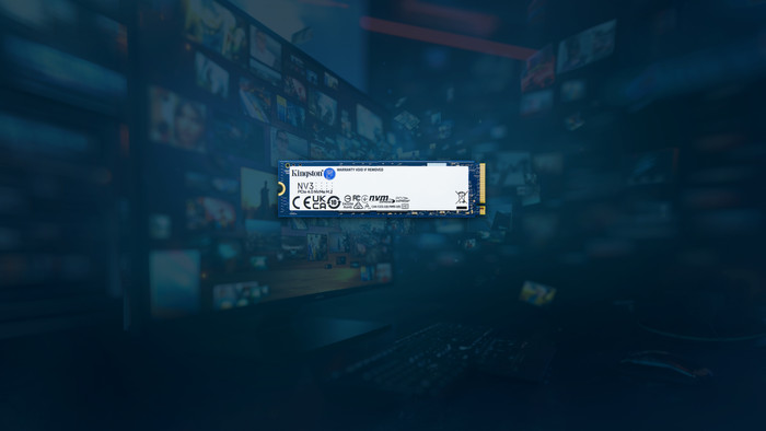 Kingston NV3 PCIe 4.0 NVMe SSD 2TB product in gebruik
