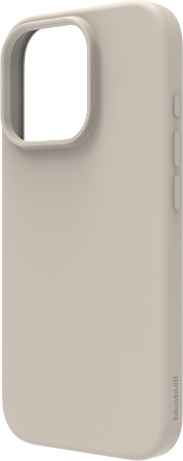 BlueBuilt Back Cover iPhone 16 Pro Beige + Privacy Filter Screenprotector Glas Duo Pack achterkant