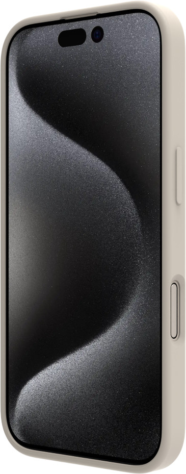 BlueBuilt Back Cover iPhone 16 Pro Beige + Privacy Filter Screenprotector Glas Duo Pack voorkant