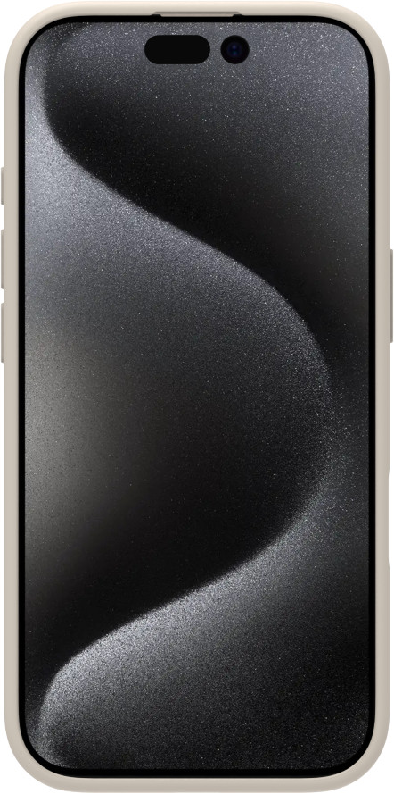 BlueBuilt Back Cover iPhone 16 Pro Beige + Privacy Filter Screenprotector Glas Duo Pack voorkant