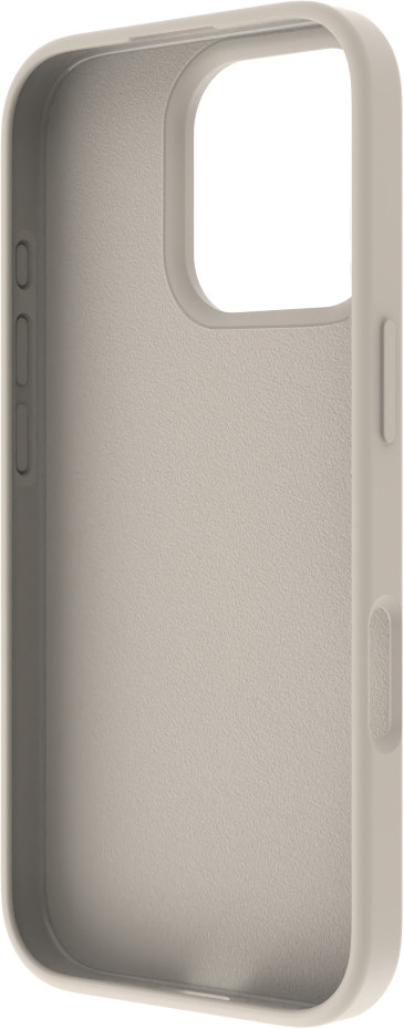 BlueBuilt Back Cover iPhone 16 Pro Beige + Privacy Filter Screenprotector Glas Duo Pack achterkant