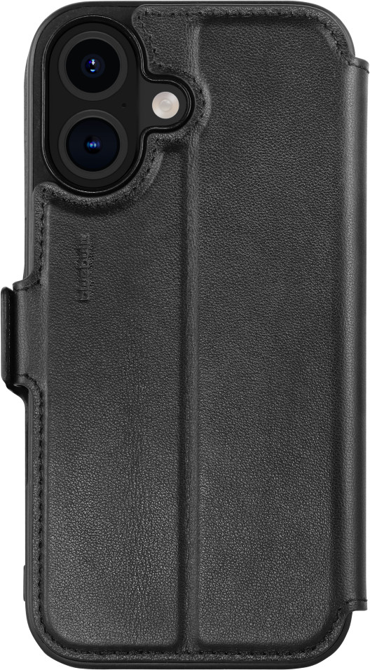 BlueBuilt Apple iPhone 16 Book Case Leer Zwart onderkant