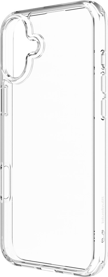 BlueBuilt Protective Back Cover iPhone 16 Plus Transparant achterkant