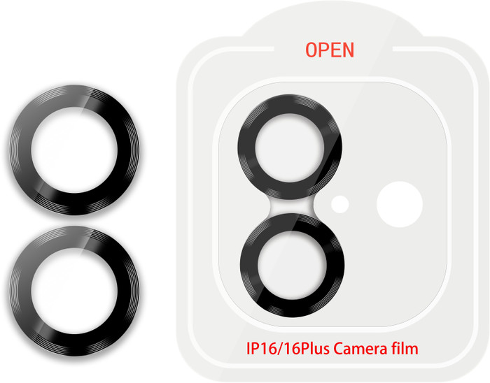 BlueBuilt Apple iPhone 16/16 Plus Camera Lens Protector Aluminium Duo Pack detail