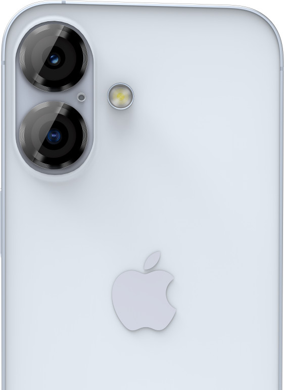 BlueBuilt Apple iPhone 16/16 Plus Camera Lens Protector Aluminium Duo Pack voorkant