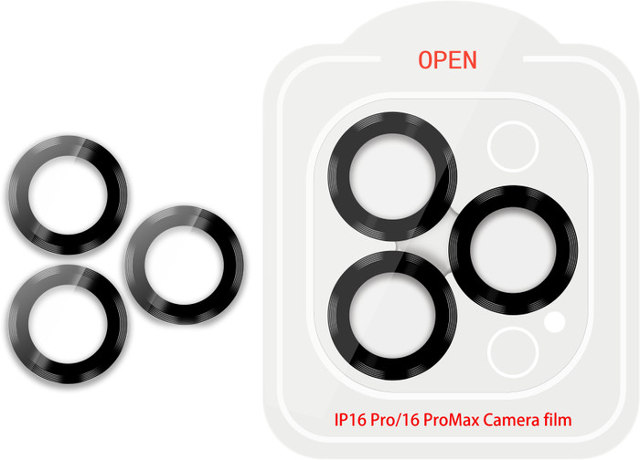 BlueBuilt Apple iPhone 16 Pro Max Screen Protector Glass + Camera Lens Protector front