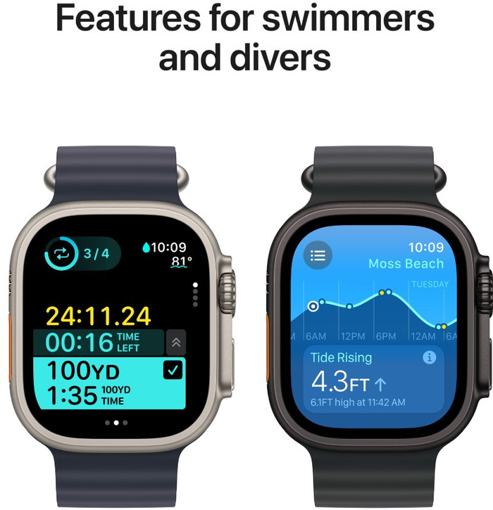 Apple Watch Ultra 2 4G 49mm Zwart Ocean Band Zwart visual leverancier