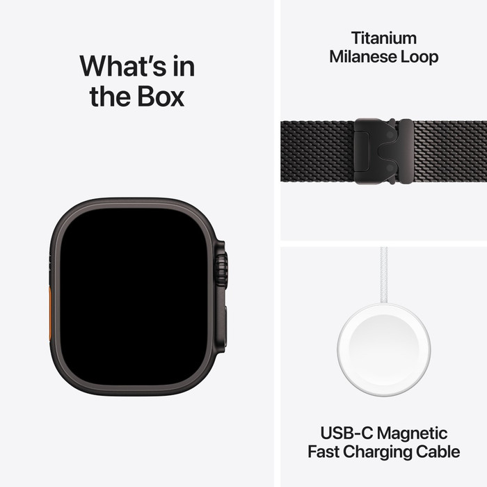Apple Watch Ultra 2 4G 49mm Black Milanese Watch Strap L product in use
