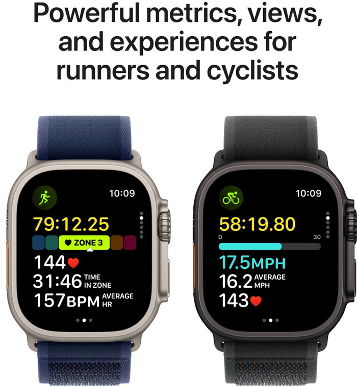 Apple Watch Ultra 2 4G 49mm Zilver Trail Band Blauw S/M visual leverancier