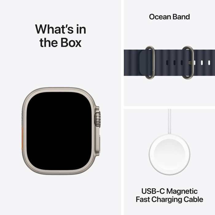 Apple Watch Ultra 2 4G 49mm Zilver Ocean Band Blauw visual leverancier