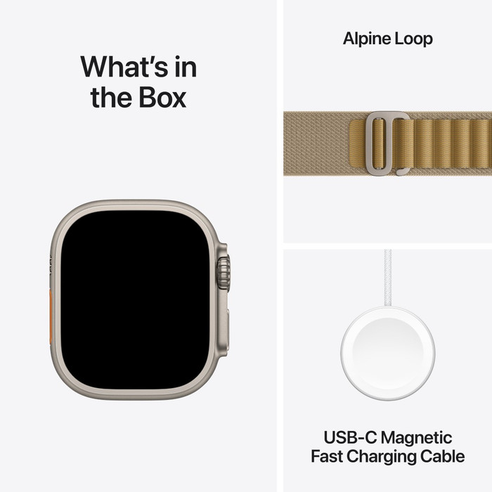 Apple Watch Ultra 2 4G 49mm Zilver Alpine Band Beige L visual leverancier