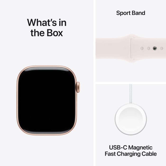 Apple Watch Series 10 46mm Roségoud Sportband M/L visual leverancier